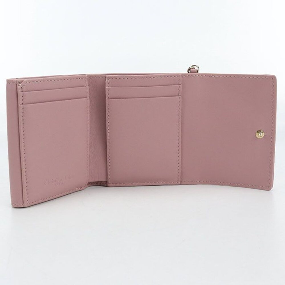 Dior Lotus Wallet Lady Dior Trifold Lambskin Handbag - Picture 3 of 8